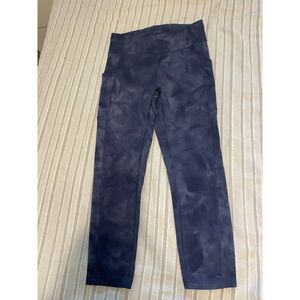 lululemon blue space dye invigorate 23 inch legging size 8